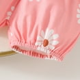 thumbnail image 4 of Hpapadks Baby Girl Outfits Short Sleeve Flowers Embroidered Romper Bowknot Shorts Hairband Baby Girl Clothes Red 3-6 Months, 4 of 7