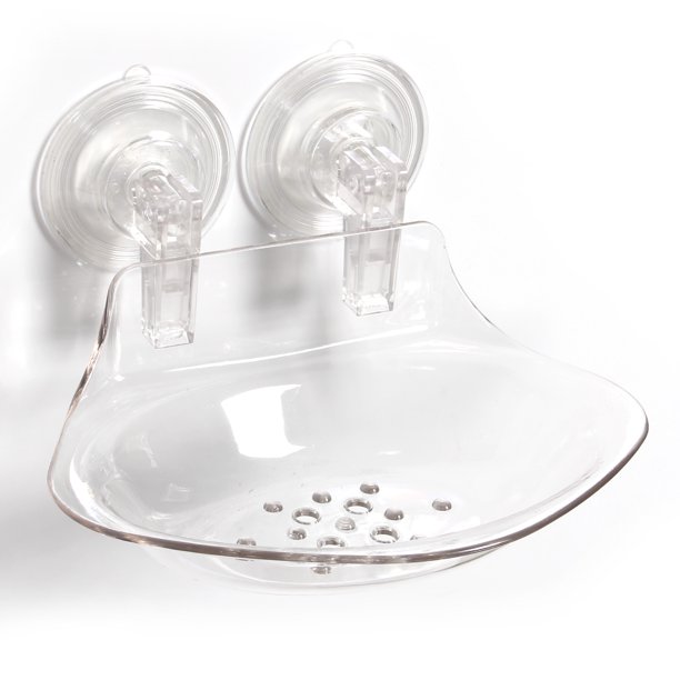 CBD Bathroom Shower Wall Plastic Suction Cup Soap Box Holder Dish Tray