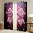 thumbnail image 2 of Manfei Princess Bow Knot Curtains Pack of 2 (42x84 Each), Dreamy Pearl Jewelry Curtains Blackout, Purple Pink Living Room Curtains, Luxury Home Decor, 2 of 6