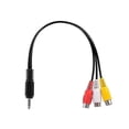 thumbnail image 1 of 3.5mm Jack to 3 RCA Audio Video Cable Male to 3 RCA Female Plugs High Quality AV Adapter Cable, 1 of 4