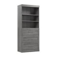 thumbnail image 4 of Bestar Pur 36W Closet Organizer with Drawers in Bark Gray - Engineered Wood, 4 of 5