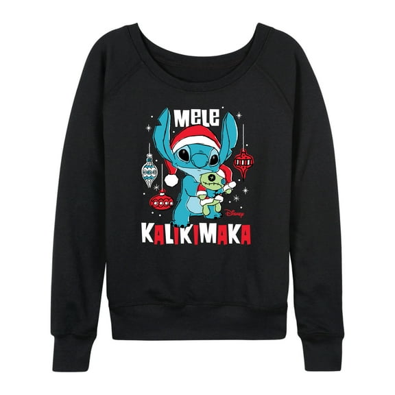 Lilo & Stitch - Mele Kalikimaka - Women's Lightweight French Terry Long Sleeve Shirt