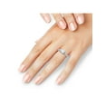 thumbnail image 6 of Charles & Colvard 14K White Gold Moissanite 9x7mm Oval Engagement Ring-Size 5 2.30cttw DEW, 6 of 8