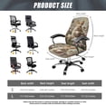 thumbnail image 7 of Renewold Office Chair Cover Executive Computer Chair Slipcover Stain Resistant High Back Chair Protector for Easter Home Decor Universal Fits, Retro Easter Bunny Egg Floral, L, 7 of 7