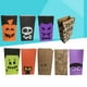thumbnail image 3 of 12 Uds. Bolsa de dulces de Halloween bolsas de mano portátiles de papel Kraft bolsas de regalo para galletas dulces Chocolate estilo aleatorio, 3 of 6
