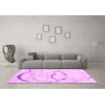 thumbnail image 3 of Ahgly Company Indoor Round Abstract Pink Contemporary Area Rugs, 3' Round, 3 of 4