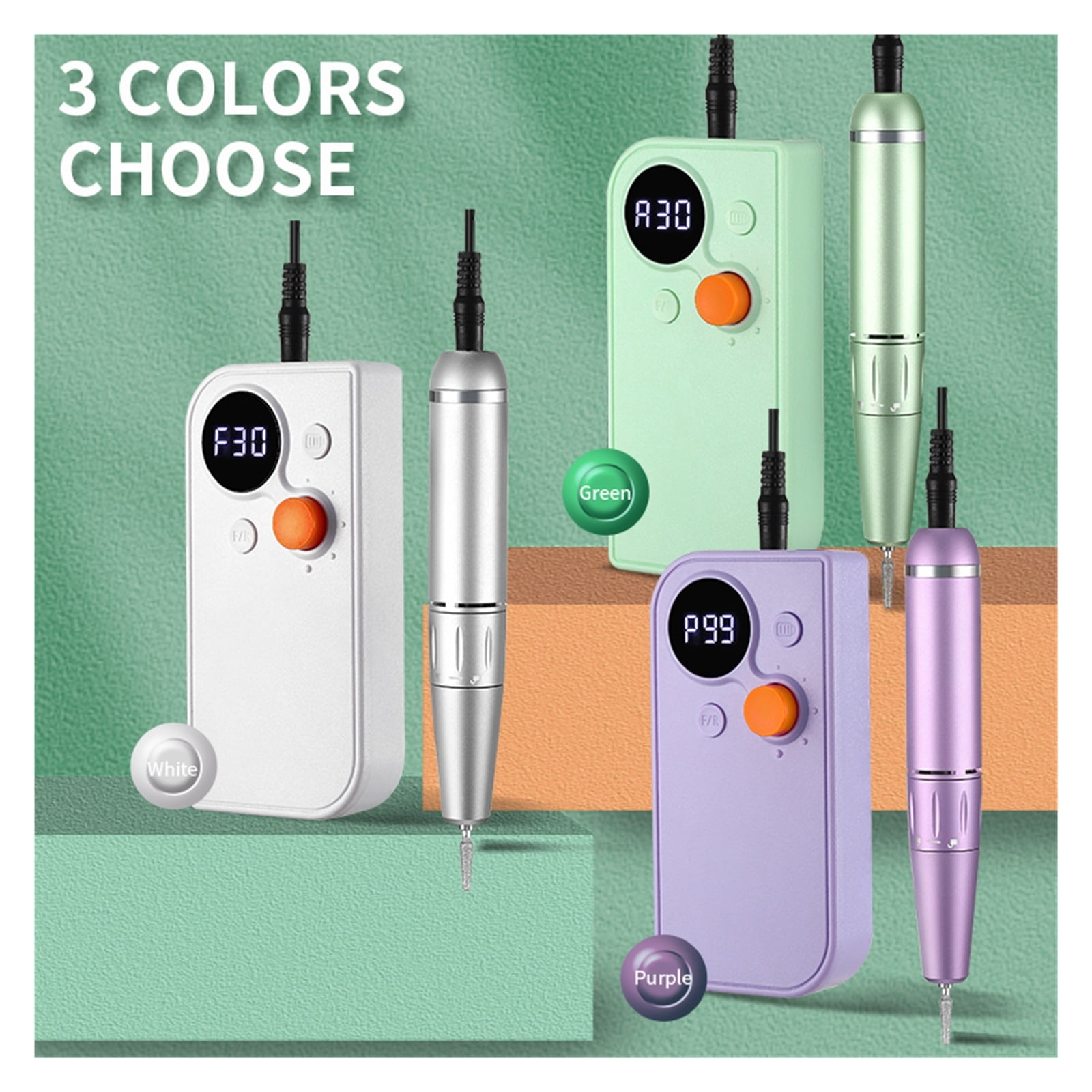 Portable 30000RPM Rechargeable Nail Drill Machine For Acrylic, Nail High Speed Electric Manicure Drill For Sculpting Tools ,Lightweight and Portable