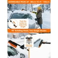 thumbnail image 3 of 3-in-1 Car Snow Brush and Ice Scraper with Silicone Squeegee 90° Fixed Rotation Ergonomic Aluminum Foam Grip Handle 43.3" Extendable for Car Truck SUV Winter Snow Removal, 3 of 6