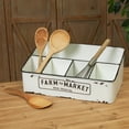 thumbnail image 2 of 14.3 Inch Rustic Metal Container with 5 Compartment, 2 of 4