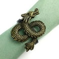 thumbnail image 3 of Fennco Styles Antique Dragon Metal Napkin Rings, Set of 4 - Traditional Napkin Holders for Home Decor, Dining Table, Banquets, Family Gathering and Special Occasions, 3 of 14