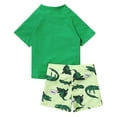 thumbnail image 3 of GYRATEDREAM 2-6Years Shirt Swim Bathing Suit Set-Toddler Boys Swimsuit Rash Guard Two Piece Summer Swimsuit Short Sleeve Trunks, 3 of 5
