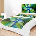 thumbnail image 2 of DESIGN ART Designart 'Rotating Fractal Green Star' Floral Throw Blanket, 2 of 5