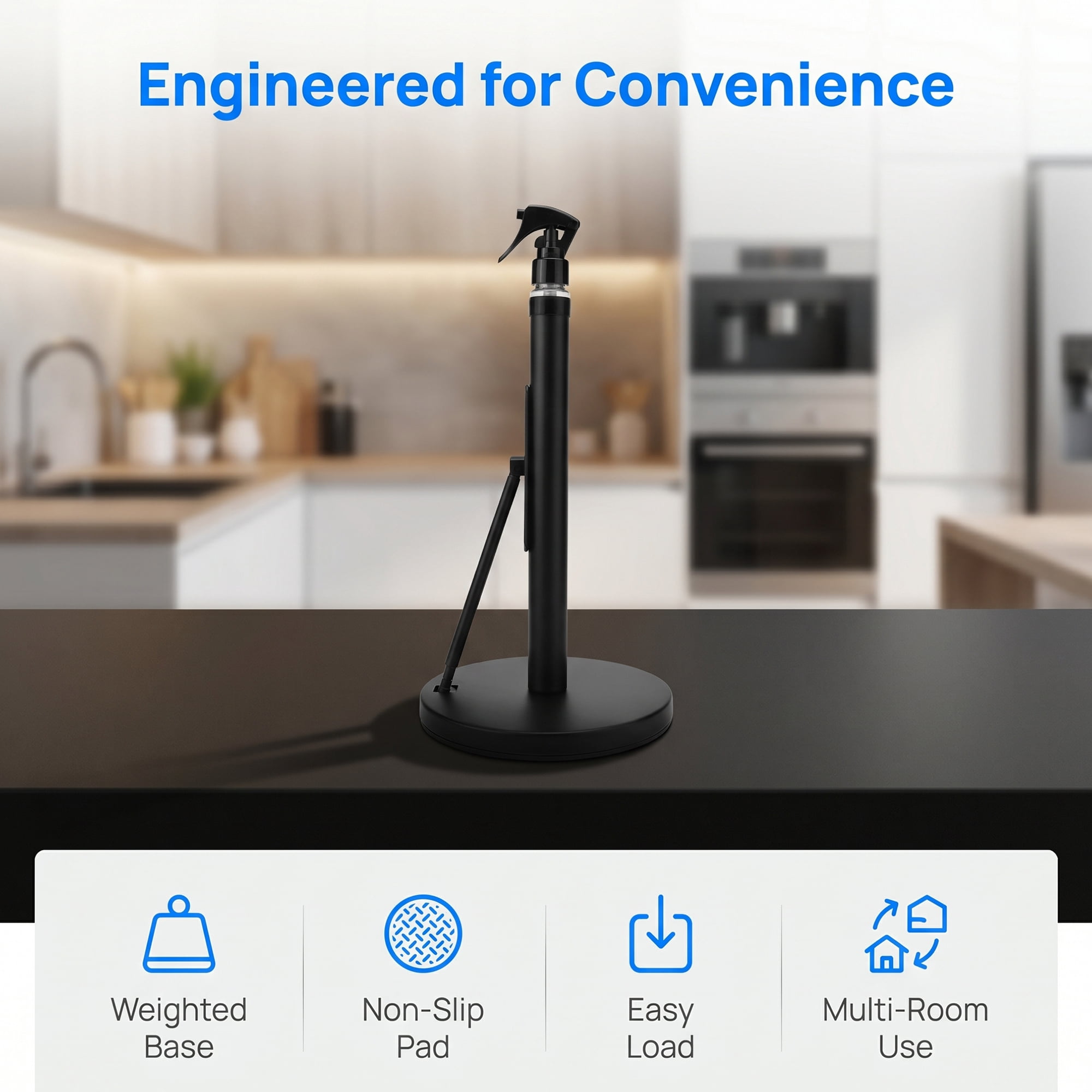 Unique Bargains Countertop Base Stainless Steel Paper Towel Holder Gold B 14.4x7.1inch