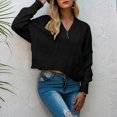 thumbnail image 4 of Vedolay Women's Tops Women's Fall Sweaters Round Neck Striped Cute Winter Pullover Sweaters,Black M, 4 of 5