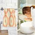 thumbnail image 7 of Yayeee 2 Pack Hand Towels for Bathroom 100% Cotton 16" x 28" Soft Absorbent Kitchen Towel, Orange Circle, 7 of 7