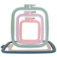thumbnail image 3 of 5Pcs Square Embroidery Hoops Plastic Cross Stitch Hoops with Different Sizes and Colors Reusable Embroidery Hoops Frames Sewing Tool for Sewing Needlework Embroidery Projects 5pcs, 3 of 10