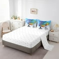 thumbnail image 3 of Tree Of Life 7 Piece Comforter Set Full Bed in a Bag,Colorful Tie Dye Bedding Sets Watercolor Butterfly Sheet Set with Comforter,Gradient Rainbow Iridescent Bed Set, 3 of 5