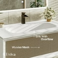 thumbnail image 3 of EVIVA Nets 32 Inch Natural Oak and White Wall Mount Modern Bathroom Vanity, 3 of 5