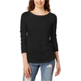 thumbnail image 1 of Camiseta básica Lucky Brand Manga larga Negra Pequeña, 1 of 1