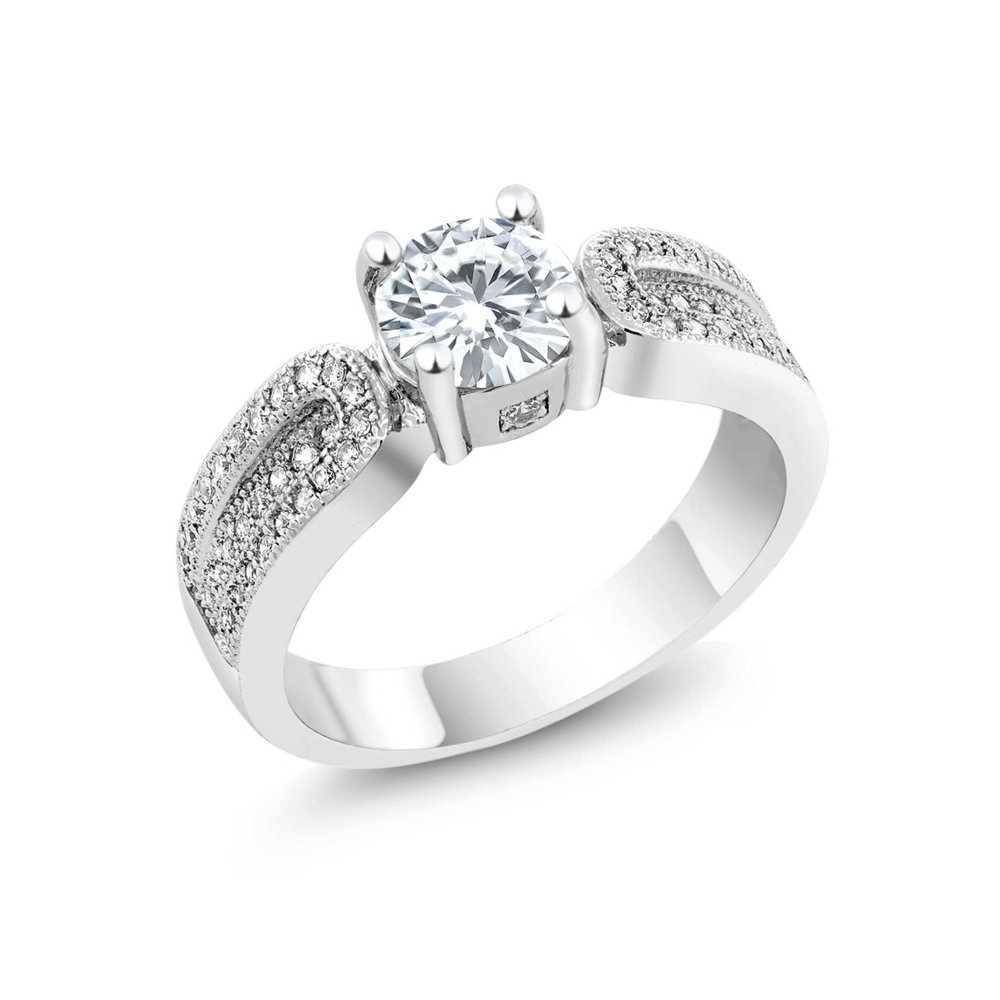 Gem Stone King - 0.50 Ct Vintage Round White Zirconia ...