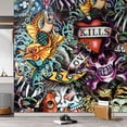 thumbnail image 4 of Idea4wall 3pcs Mermaid & Captain Skeleton Colorful Stick Wallpaper Removable Wall Murals Large Wall Stickers for Home Decoration, 72"x72", 4 of 5