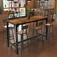 thumbnail image 5 of VEIKOUS Adjustable Pub Table, Rustic Brown, 5 of 6