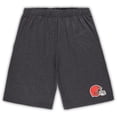 thumbnail image 3 of Men's Concepts Sport White/Charcoal Cleveland Browns Big & Tall Top and Shorts Set, 3 of 3