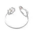 thumbnail image 3 of Stainless Steel Non-Tarnish Adjustable Open Ring Cat Kitten Shape Animal Pet R7, 3 of 3