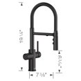 thumbnail image 2 of Catris Flexo Filter-Ready Semi-Pro Pull-Down Dual-Spray Kitchen Faucet - Matte Black, 2 of 5