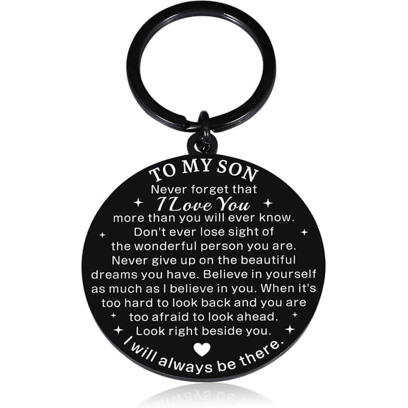 Valentines Day Gifts for 16 Year Old Boy, Gift for 12 13 14 15 16 17 Year Old Boy, Inspirational Son Birthday Gifts, Cute Keychain for 12 Year Old Boy Son, I Love You Son Valentine Gifts from Mom Dad