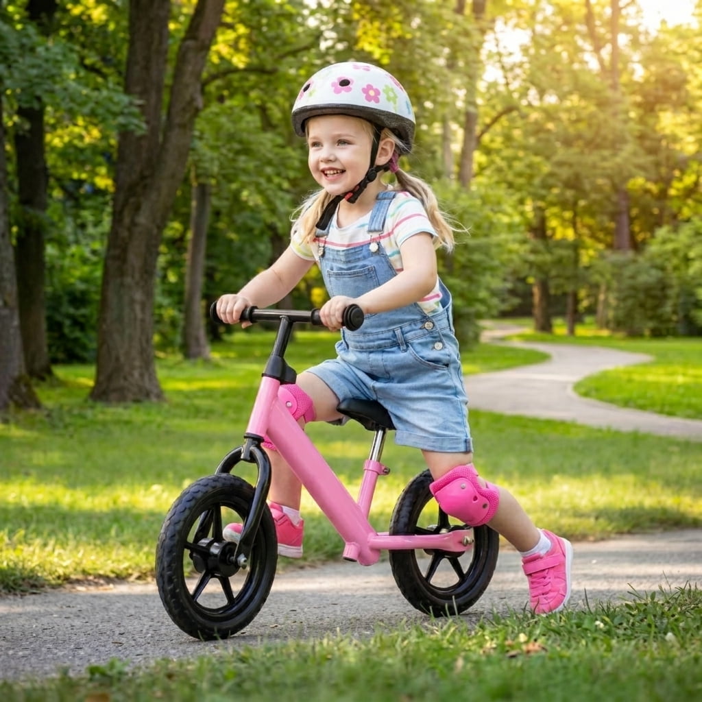 Redsmile Toddler Balance Bike for Ages 2-5, No Pedal Training Bike with Adjustable Seat and Handlebar, Lightweight Kids Balance Bike, Pink