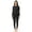 Black, variant on Women's Recycled Waffle Thermal Top & Bottom Set, Sizes XS-4XL