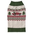 thumbnail image 5 of Vibrant Life Holiday Truck Hooded Dog & Cat Sweater, Beige & Green, Extra Small, 5 of 8