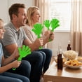 thumbnail image 4 of BlinkLLX 4 Pieces Jumbo Hand Clappers 11 Inch Noise Makers Party Favors Giant Large Hand Clappers Noise Makers for Sporting Events Cheers Ball Dance Basketball Football Noisemakers (Green), 4 of 6