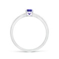 thumbnail image 2 of ANGARA Natural Prong-Set Solitaire Tanzanite Split Shank Ring in 14K White Gold for Women (Size-6x4mm) | December Birthstone, Birthday, Anniversary, Jewelry Gift for Women | Natural Tanzanite Ring, 2 of 9