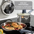 thumbnail image 4 of T-fal Essentials - Juego de utensilios de cocina de acero inoxidable, compatible con inducción, color plateado y azul, 4 of 5