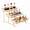 Gold-15.7" x 13.5" x 9.2", variant on Black Serving Platters 10 Inch Rectangular Dishes Set Of 4