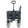 thumbnail image 5 of 3-in-1 Folding Wagon with Bench Seat – 500lbs Capacity, 9"x4" Beach Tires for Camping & Beach, gray, 5 of 23