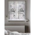 thumbnail image 5 of Grey Retro Art Curtains 54 Inch Length, Sheer Curtains for Bedroom Living Room Window Spoon Fork Vintage Farmhouse Wooden Rod Pocket Voile Drapes Kitchen Curtains Small Half Window 42"x54" 2 Panels, 5 of 6