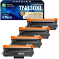 thumbnail image 1 of Cartucho de tóner colorfly TN830XL negro, paquete de 4 unidades Brother HL-L2460DW, 1 of 6