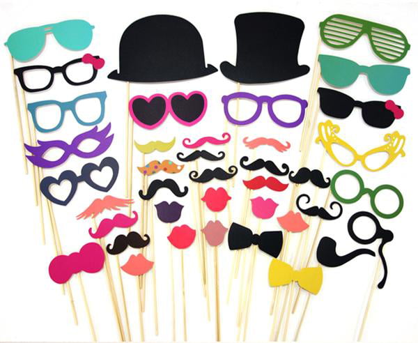 Self DIY Photo Booth Props Mustache For Wedding Birthday Christmas Parties 