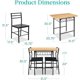 thumbnail image 2 of Songqin 3-Piece Modern Dining Set, Space Saving Dinette for Kitchen, Dining Room, Small Space w/Steel Frame, Built-in Storage Rack - Oak/Black, 2 of 14