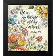 thumbnail image 2 of Tre Sorelle Studios 20x23 Black Modern Framed Museum Art Print Titled - Boho Floral Garden Sketch Psalms II, 2 of 5