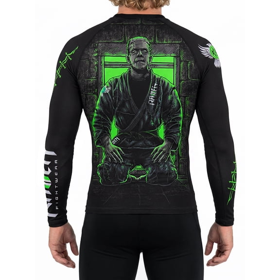 Raven Fightwear Men's Frankenstein's Monster MMA BJJ Rash Guard MMA Black