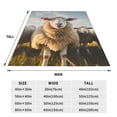 thumbnail image 3 of Rateoe Cute Prairie Sheep Herd Print Fuzzy Fleece Throw Blanket Extra Large,Super Soft,Fluffy and Warm Blankets for Couch,Bed,All Season Use (50"x40"), 3 of 8