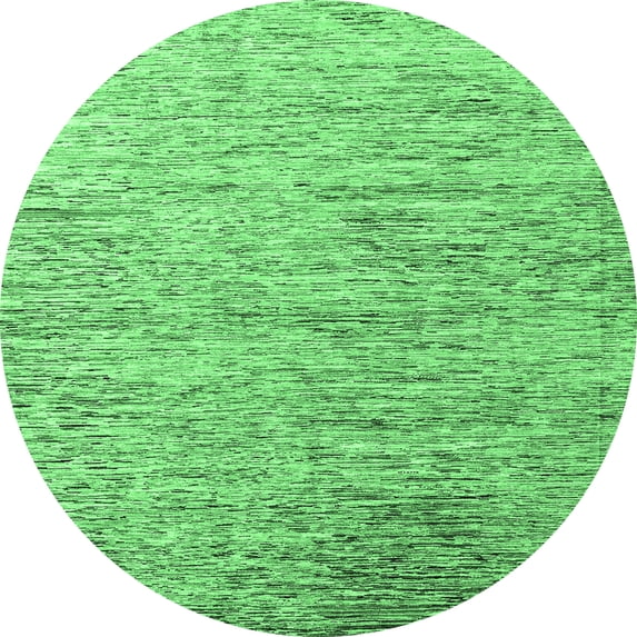 Ahgly Company Indoor Round Oriental Emerald Green Modern Area Rugs, 6' Round