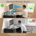 thumbnail image 5 of Amadwell 47" Gaming Computer Desk with LED Lights, Power Outlets, Home Office Writing Desk with 4 Drawers, Gray, 5 of 9