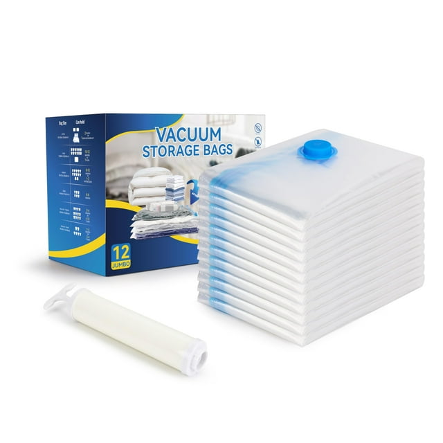 Bolsas de almacenamiento al vacío Simple Deluxe 12 Jumbo con bomba manual