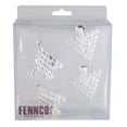 thumbnail image 4 of Decorative Reindeer Snowflake Christmas Tree Holiday Rhinestone Metal Napkin Rings - Set of 4 (Silver Christmas Tree+Star), 4 of 4