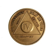 4 Year AA Medallion Bronze Sobriety Chip